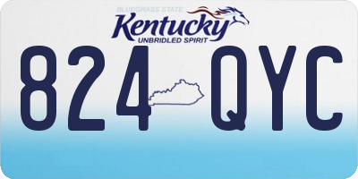 KY license plate 824QYC