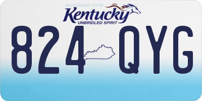 KY license plate 824QYG