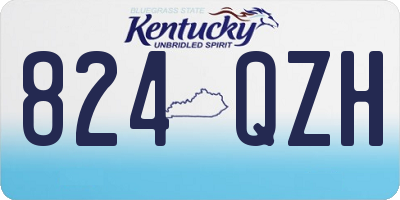 KY license plate 824QZH