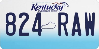 KY license plate 824RAW
