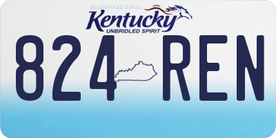 KY license plate 824REN