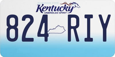 KY license plate 824RIY
