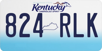 KY license plate 824RLK