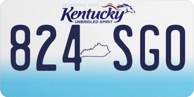 KY license plate 824SGO
