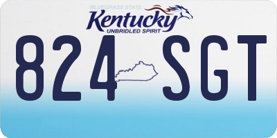 KY license plate 824SGT