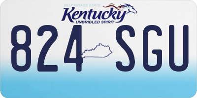 KY license plate 824SGU