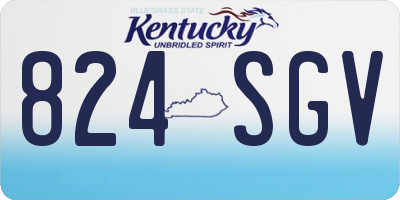 KY license plate 824SGV