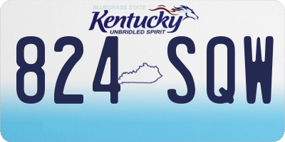 KY license plate 824SQW