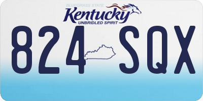 KY license plate 824SQX