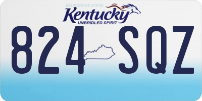 KY license plate 824SQZ