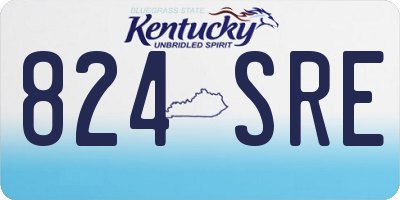 KY license plate 824SRE
