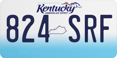 KY license plate 824SRF