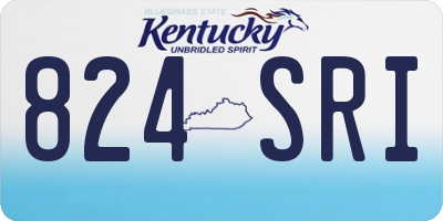 KY license plate 824SRI