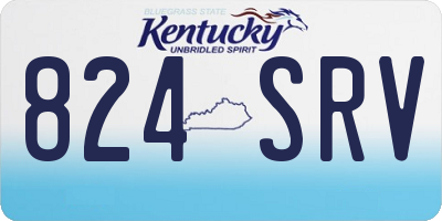 KY license plate 824SRV