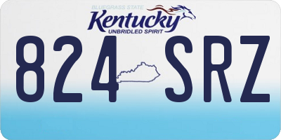 KY license plate 824SRZ
