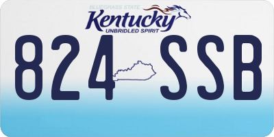 KY license plate 824SSB