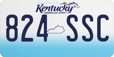 KY license plate 824SSC