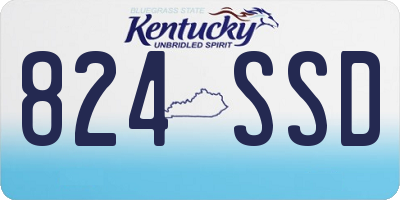 KY license plate 824SSD