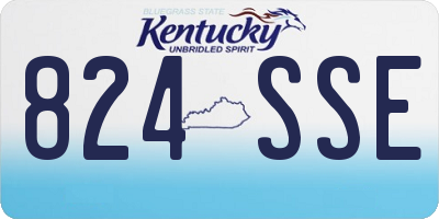 KY license plate 824SSE