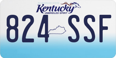 KY license plate 824SSF