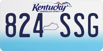 KY license plate 824SSG