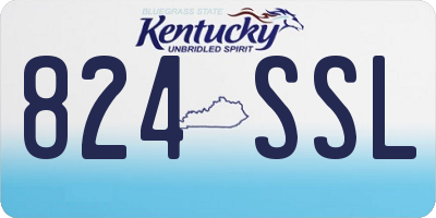 KY license plate 824SSL