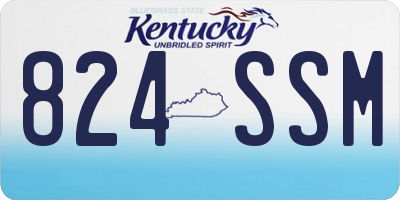 KY license plate 824SSM