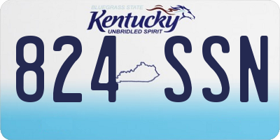 KY license plate 824SSN