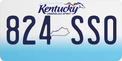 KY license plate 824SSO