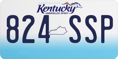 KY license plate 824SSP