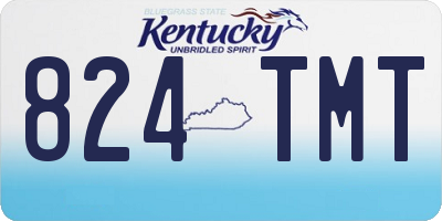 KY license plate 824TMT