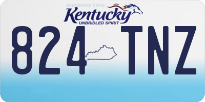KY license plate 824TNZ