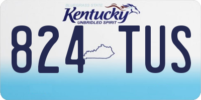 KY license plate 824TUS
