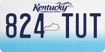 KY license plate 824TUT
