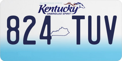 KY license plate 824TUV