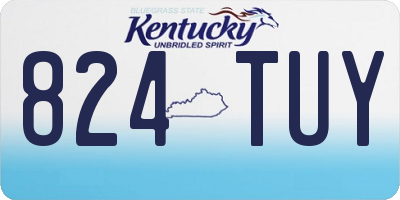 KY license plate 824TUY