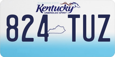 KY license plate 824TUZ