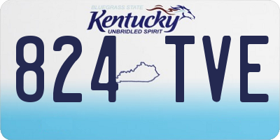 KY license plate 824TVE