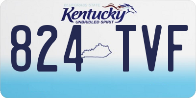 KY license plate 824TVF