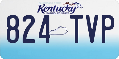 KY license plate 824TVP