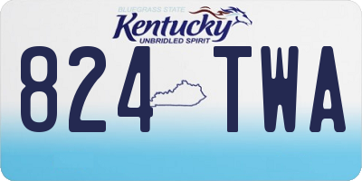 KY license plate 824TWA