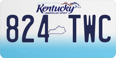 KY license plate 824TWC