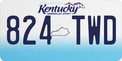 KY license plate 824TWD