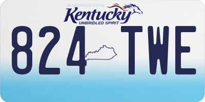 KY license plate 824TWE