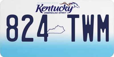 KY license plate 824TWM