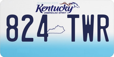 KY license plate 824TWR