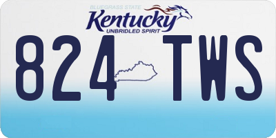KY license plate 824TWS