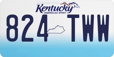 KY license plate 824TWW