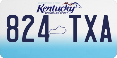 KY license plate 824TXA