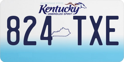 KY license plate 824TXE
